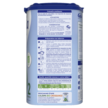Avis Lait infantile Calisma 2ème âge BIO en poudre Laboratoire Gallia 4