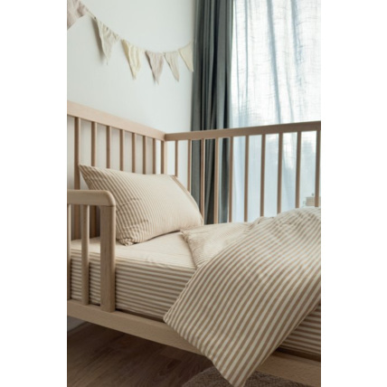 Avis Housse de couette Percale de Coton Bio bébé rayé KADOLIS 1