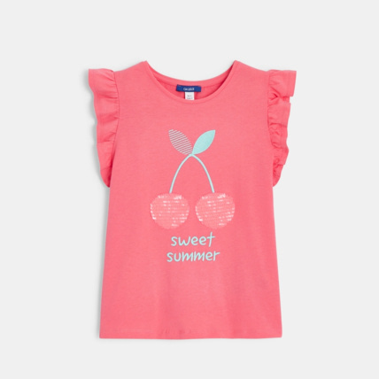 Avis T-shirt à sequins magiques rose fille OKAIDI 1