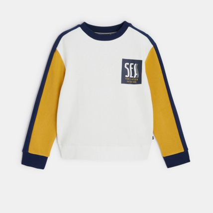 Avis Sweat-shirt à message "sea you later" blanc garçon OKAIDI 1
