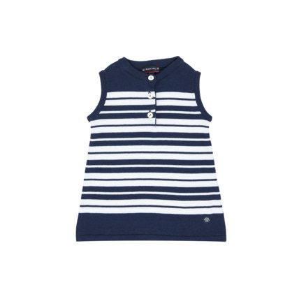 Avis Robe rayée Baby - coton - Marine Deep/Milk ARMOR-LUX 1