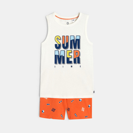 Avis Pyjama d'été en jersey 2 pièces orange garçon OKAIDI 2