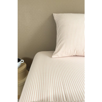 Avis Drap housse Percale de Coton Bio rayé 1 personne KADOLIS 3