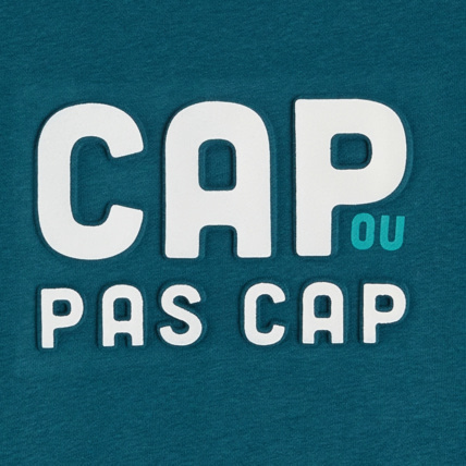 Avis Sweat-shirt à message "Cap ou pas Cap" bleu garçon OKAIDI 3