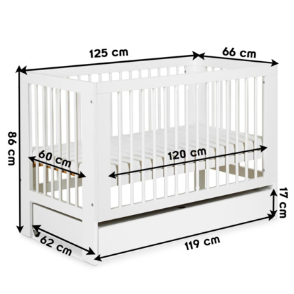 Avis Lit bébé à barreaux avec tiroir Olivia Mon Mobilier Design 4