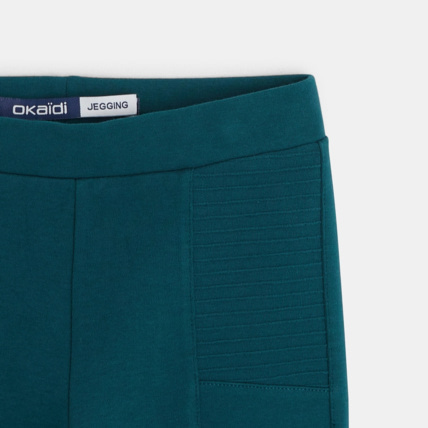 Avis Leggings en jersey milano uni vert fille OKAIDI 2