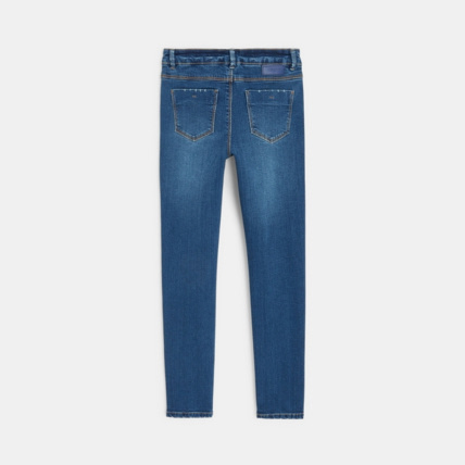 Avis Jean skinny en coton biologique recyclé bleu fille OKAIDI 3