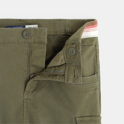 Avis Pantalon cargo en toile stretch vert garçon OKAIDI 2