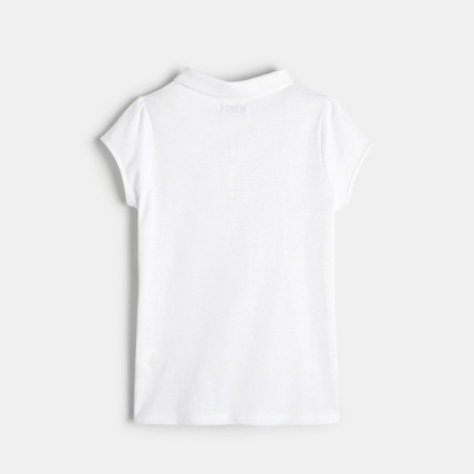 Avis Polo uni blanc fille OKAIDI 2