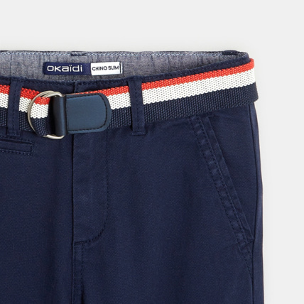 Avis Pantalon chino slim en toile bleu garçon OKAIDI 5