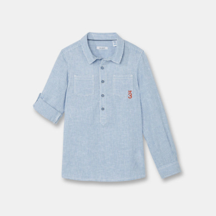 Avis Chemise à rayures bleue garçon OKAIDI 1