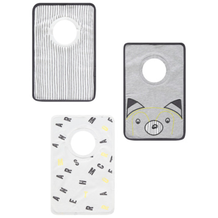 Avis Lot de 3 bavoirs rectangulaires assortis à col rond Prémaman 1