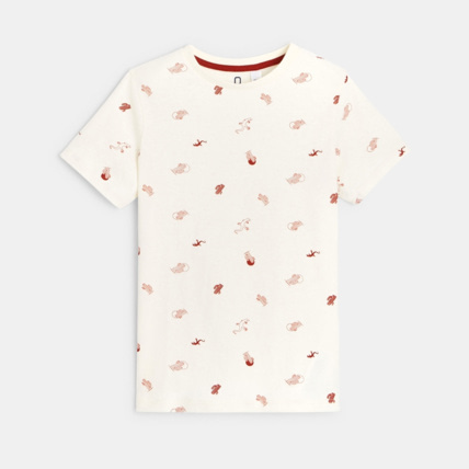 Avis T-shirt imprimé de petits motifs blanc garçon OKAIDI 2