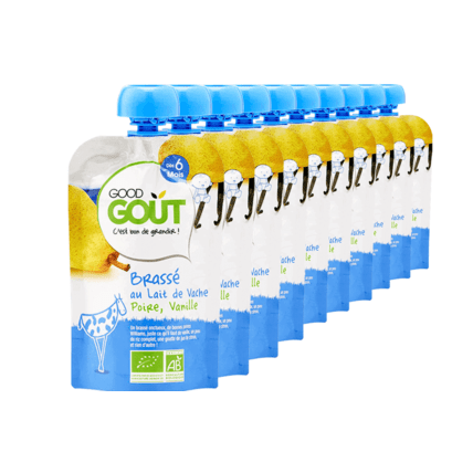 Avis Pack de 10 gourdes Poire Vanille Bio Good Goût 1