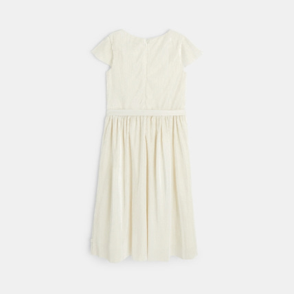 Avis Robe plissée ceinturée beige fille OKAIDI 2