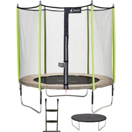 Avis Trampoline de jardin 244 cm + filet de sécurité + échelle + bâche de protection JUMPI Kangui 1