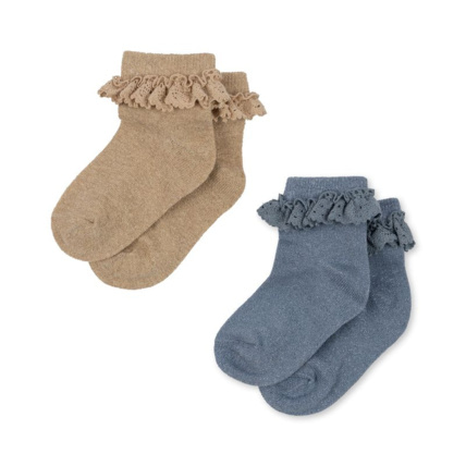Avis Lot de 2 paires de chaussettes Sable et Bleu Konges Sløjd 5