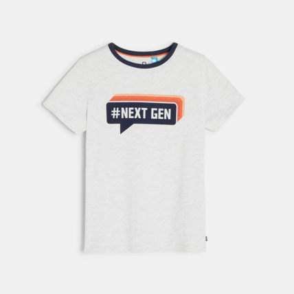 Avis T-shirt à message gris garçon OKAIDI 1