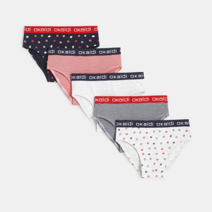 Slips en jersey lot de 5 rouge garcon OKAIDI Comparateur Avis Prix