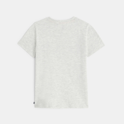 Avis T-shirt manches courtes motif dinosaure blanc garçon OKAIDI 3