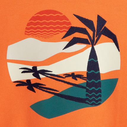 Avis T-shirt maille piquée à motif orange garçon OKAIDI 3