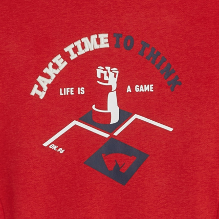 Avis Sweat-shirt à message "life is a game" rouge garçon OKAIDI 3