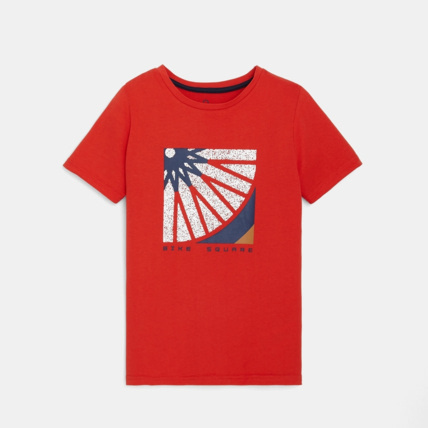 Avis T-shirt en coton biologique motif sport rouge garçon OKAIDI 1