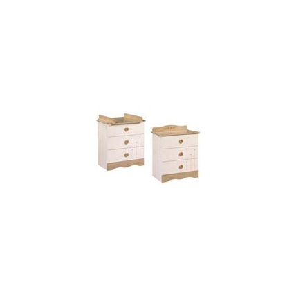 Avis Commode 3 tiroirs avec dispositif a langer amovible esprit nature Sauthon 1