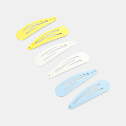 Avis Barrettes clic-clac en métal uni (lot de 6) bleu fille OKAIDI 1