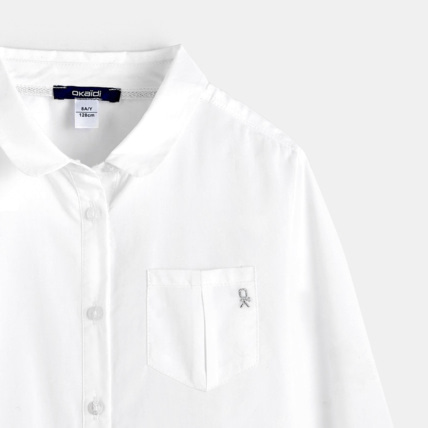 Avis Chemise en popeline blanche fille OKAIDI 3