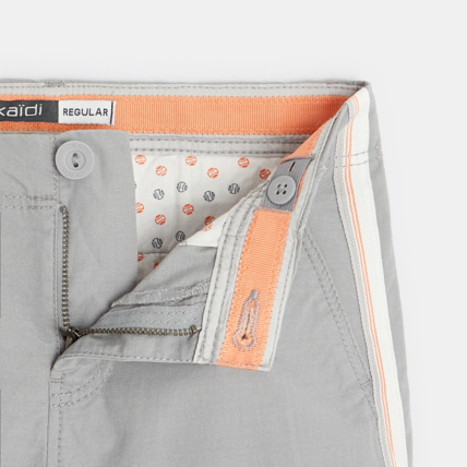 Avis Bermuda long en toile stretch gris garçon OKAIDI 2