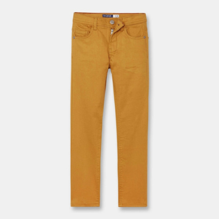 Avis Pantalon slim en toile jaune garçon OKAIDI 1