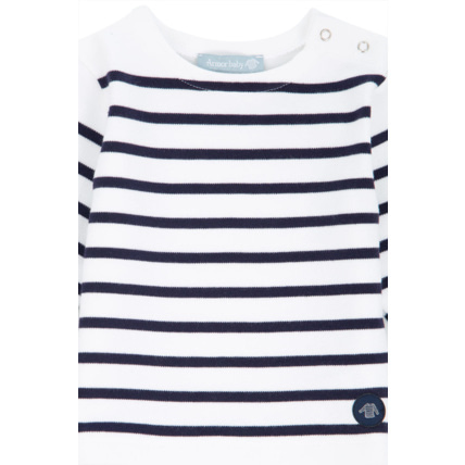 Avis Marinière "Amiral" Baby - coton épais - Blanc/Navire ARMOR-LUX 2