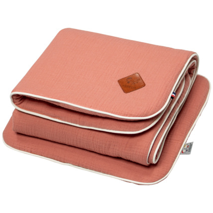 Avis Couverture et coussin en gaze de coton Sevira Kids 1