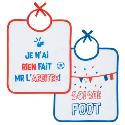 Avis Lot de 2 bavoirs à lacets Foot Babycalin 1