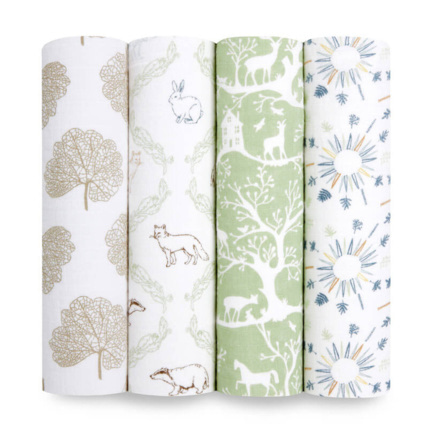 Avis Lot de 4 langes en mousseline de coton Harmony ADEN + ANAIS 1