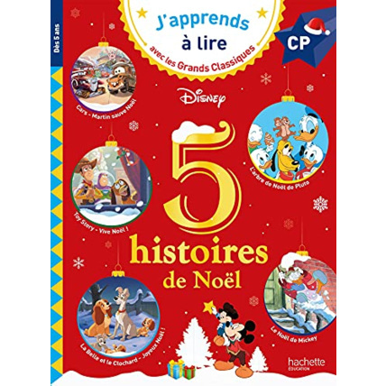 Avis Disney - 5 histoires de Noël CP niveaux 1, 2, 3 Hachette Éducation 1