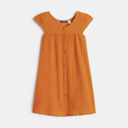 Avis Robe en gaze de coton beige fille OKAIDI 2