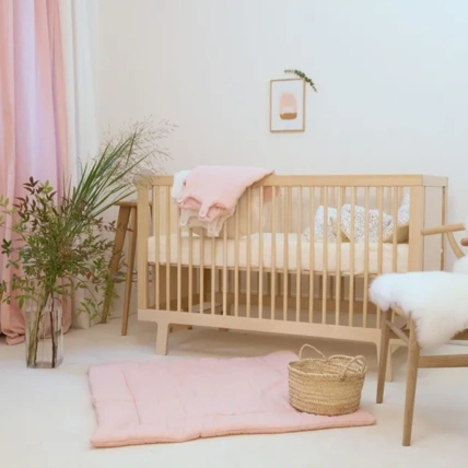 Avis Tapis de jeu en gaze de coton biologique rose poudre LUCIOLE ET CIE 2