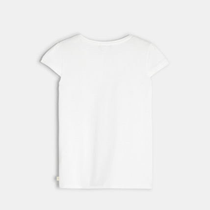 Avis T-shirt fantaisie blanc fille OKAIDI 3