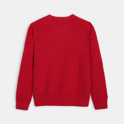 Avis Pull côtelé fantaisie rouge garçon OKAIDI 3