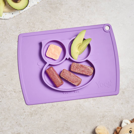 Avis Assiette Compartimentée DME en silicone - Chouette Yooji 1