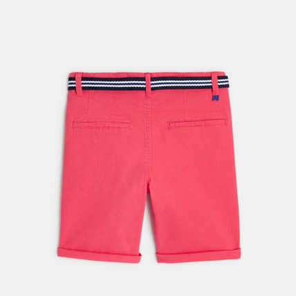 Avis Bermuda en toile + ceinture rose garçon OKAIDI 4