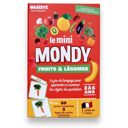 Avis Coffret Mini Mondy Fruits et légumes Observe Montessori 1