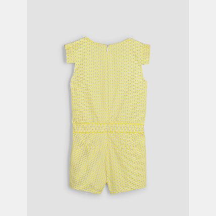 Avis Combishort imprimé jaune fille OKAIDI 2