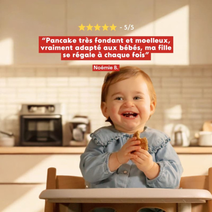 Avis Pancake : Petit pois, épinard - 6 pancakes - Idéal diversification et DME Yooji 3