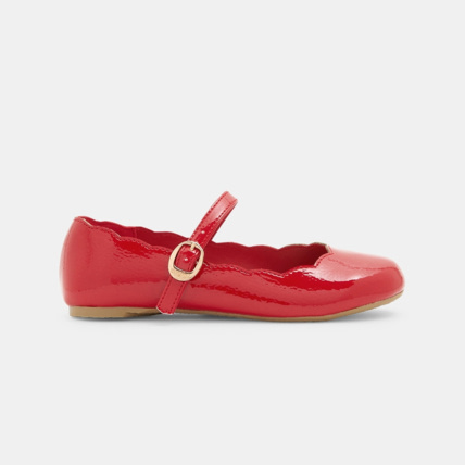 Avis Ballerines métallisées à brides rouges fille OKAIDI 1