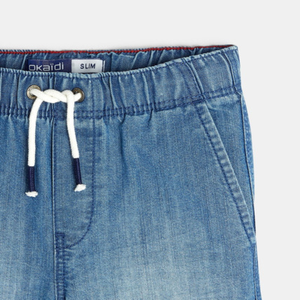 Avis Bermuda slim en jean bleu garçon OKAIDI 3