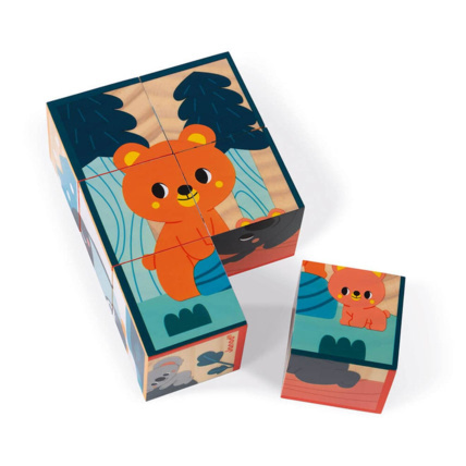 Avis 6 cubes en bois Animaux JANOD 1