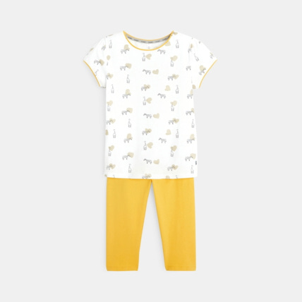 Avis Pyjama legging 3/4 motifs zèbres jaune fille OKAIDI 1